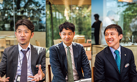 写真左から東急の市川岳志さん、中曽根翼さん、杉浦竜太さん